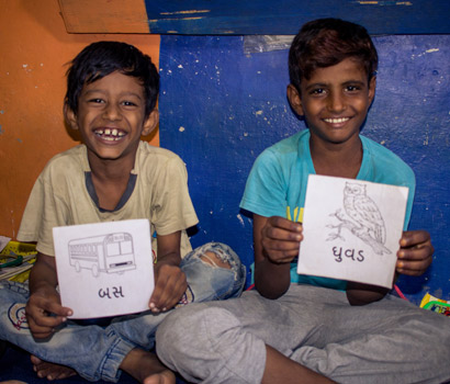 Kids learning at Centre to read