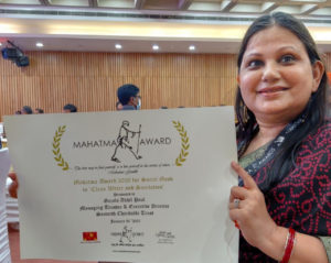 ndia Mahatma Award’ for Social Good in Clean Water and Sanitation for 2020