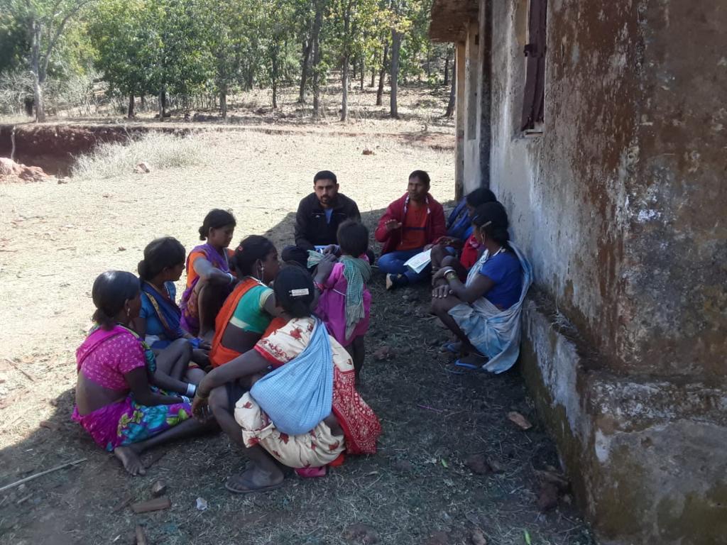 A women's self-help group talk with Samerth field coordinators