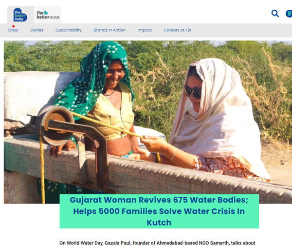 the better india Gujarat Woman Revives 675 Water Bodies